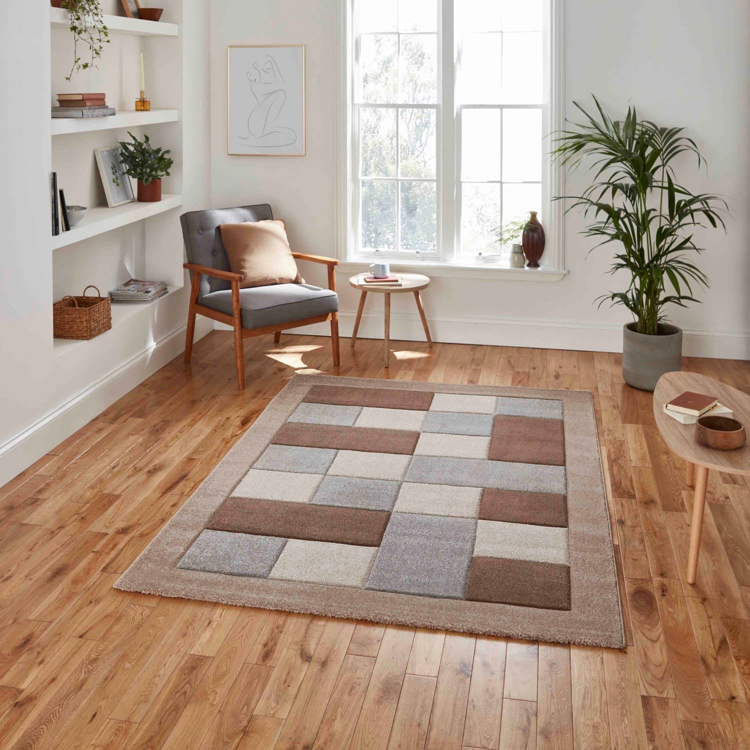 Brooklyn BRK04 Beige/Grey Rug | 60x120, 80x150, 120x170, 160x220 ...