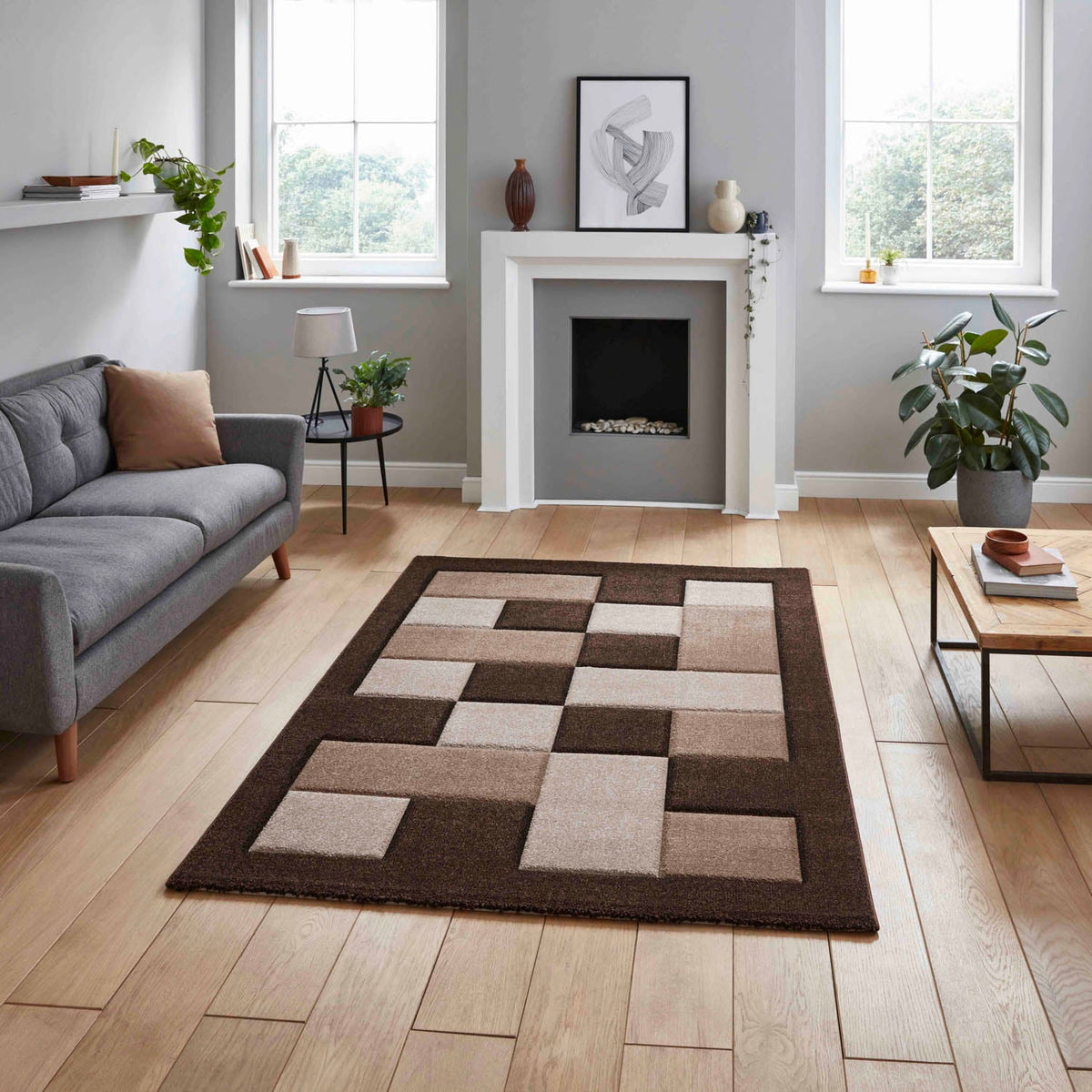 Brooklyn BRK04 Brown Beige Rug