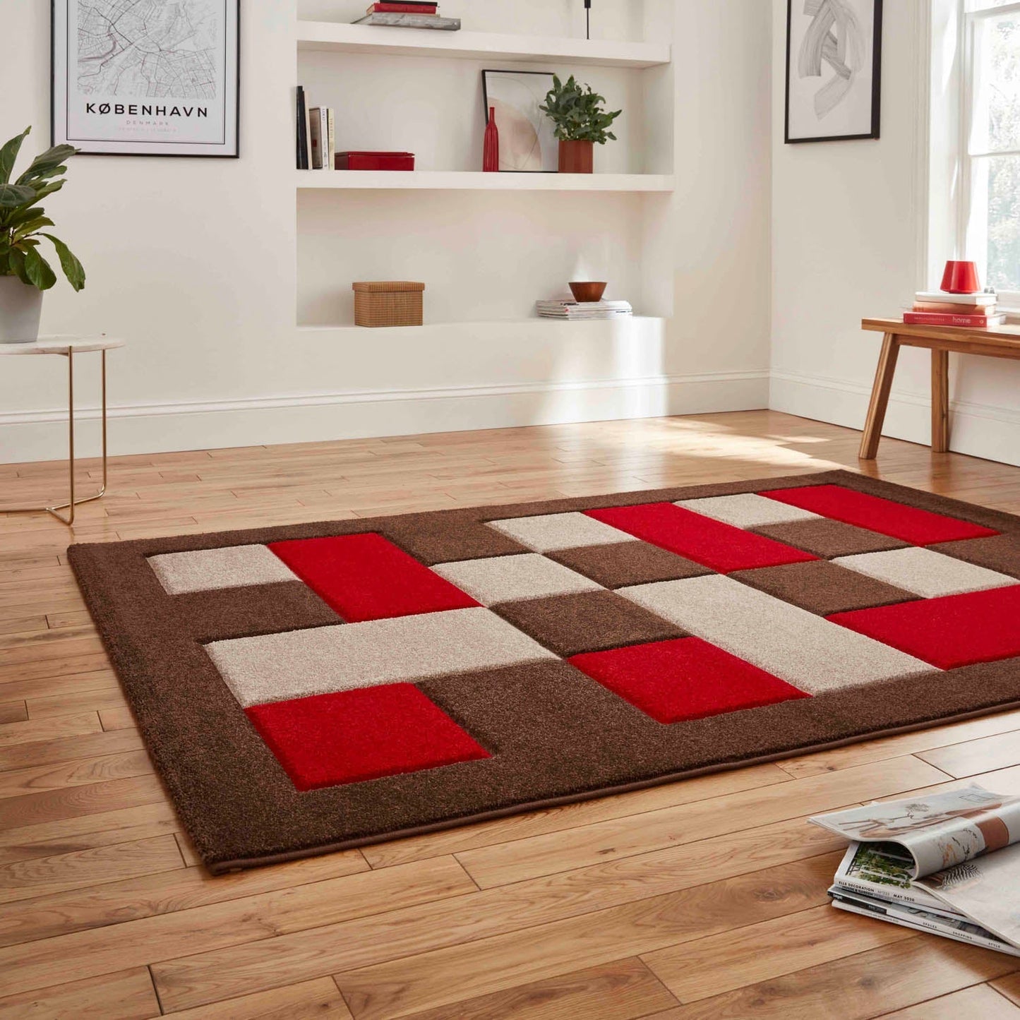 Brooklyn BRK04 Brown/Red Rug