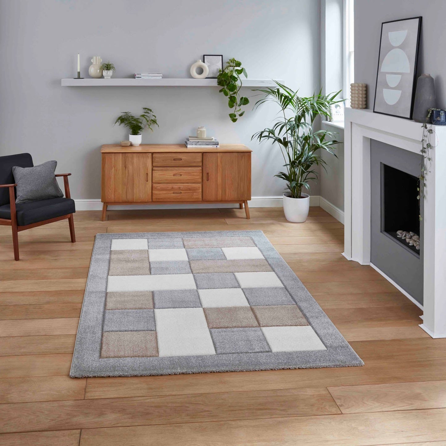 Brooklyn BRK04 Grey/Beige Rug