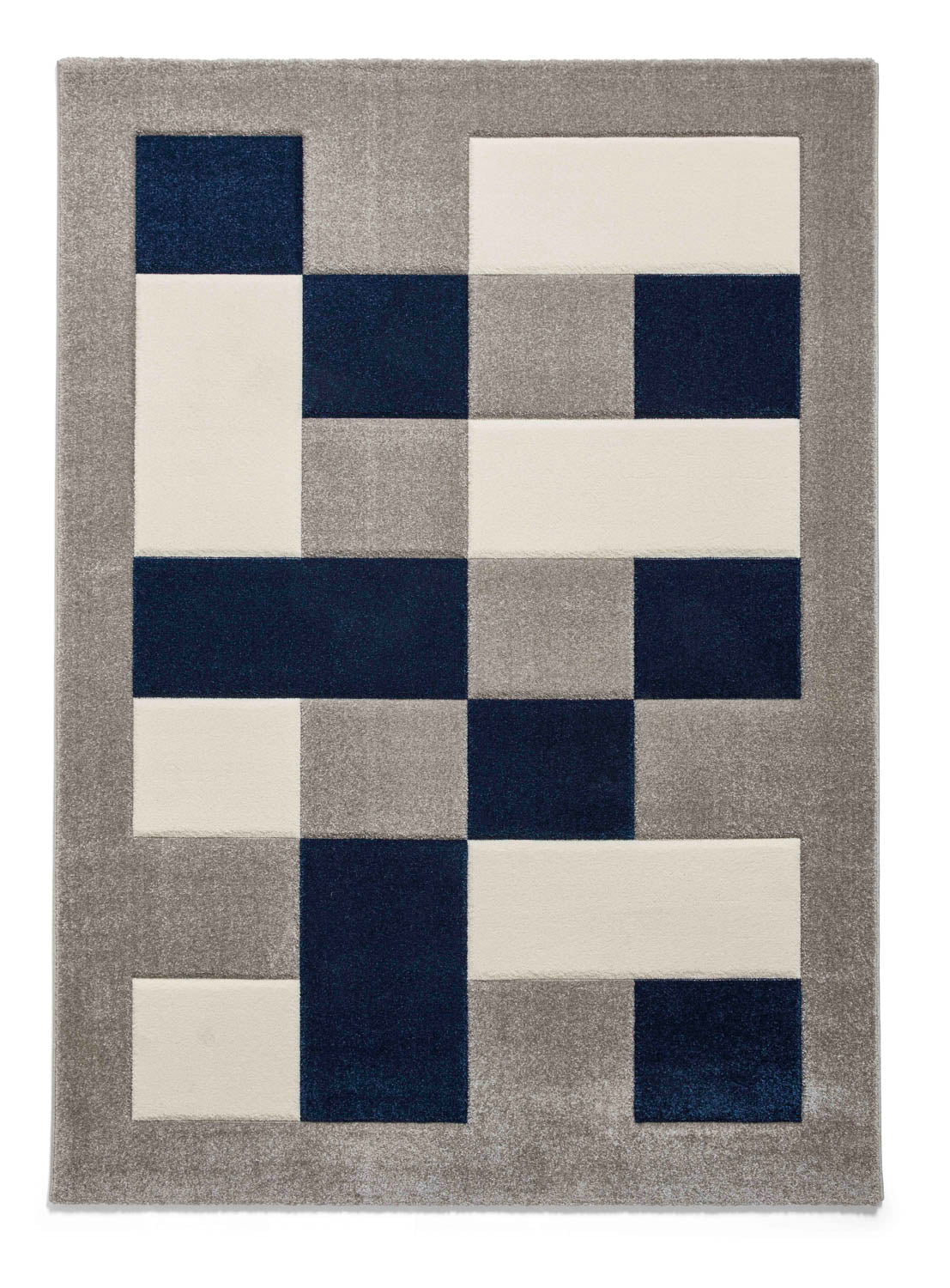 Brooklyn BRK04 Grey/Navy Rug