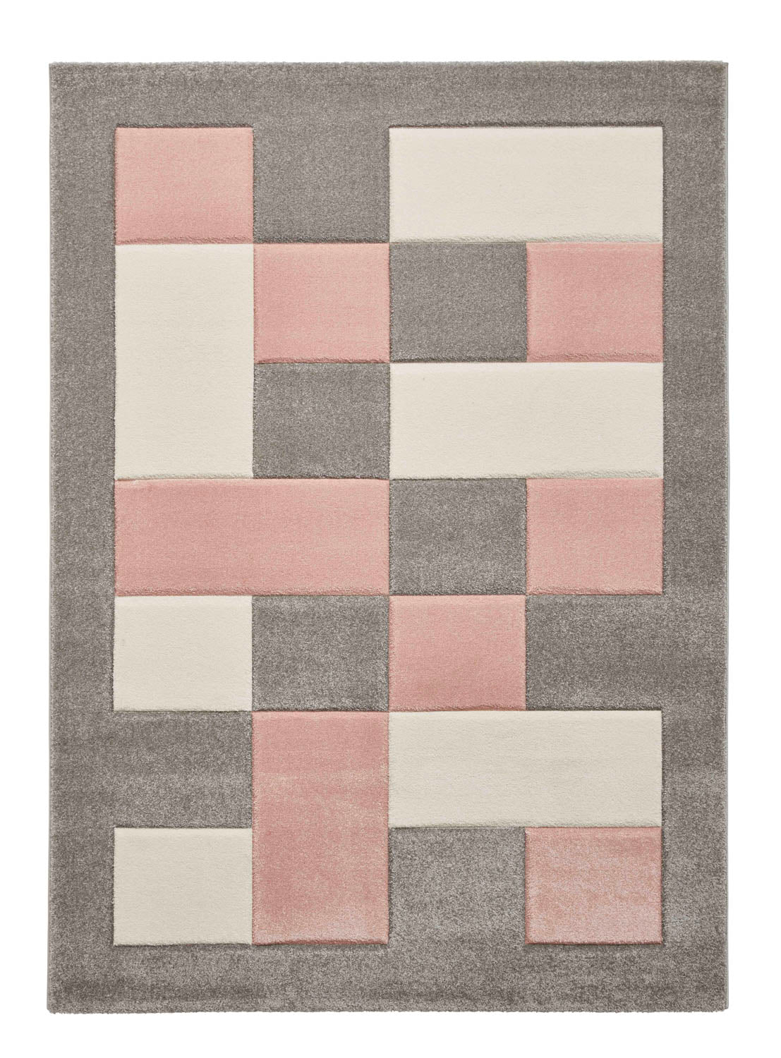 Brooklyn BRK04 Grey/Rose Rug