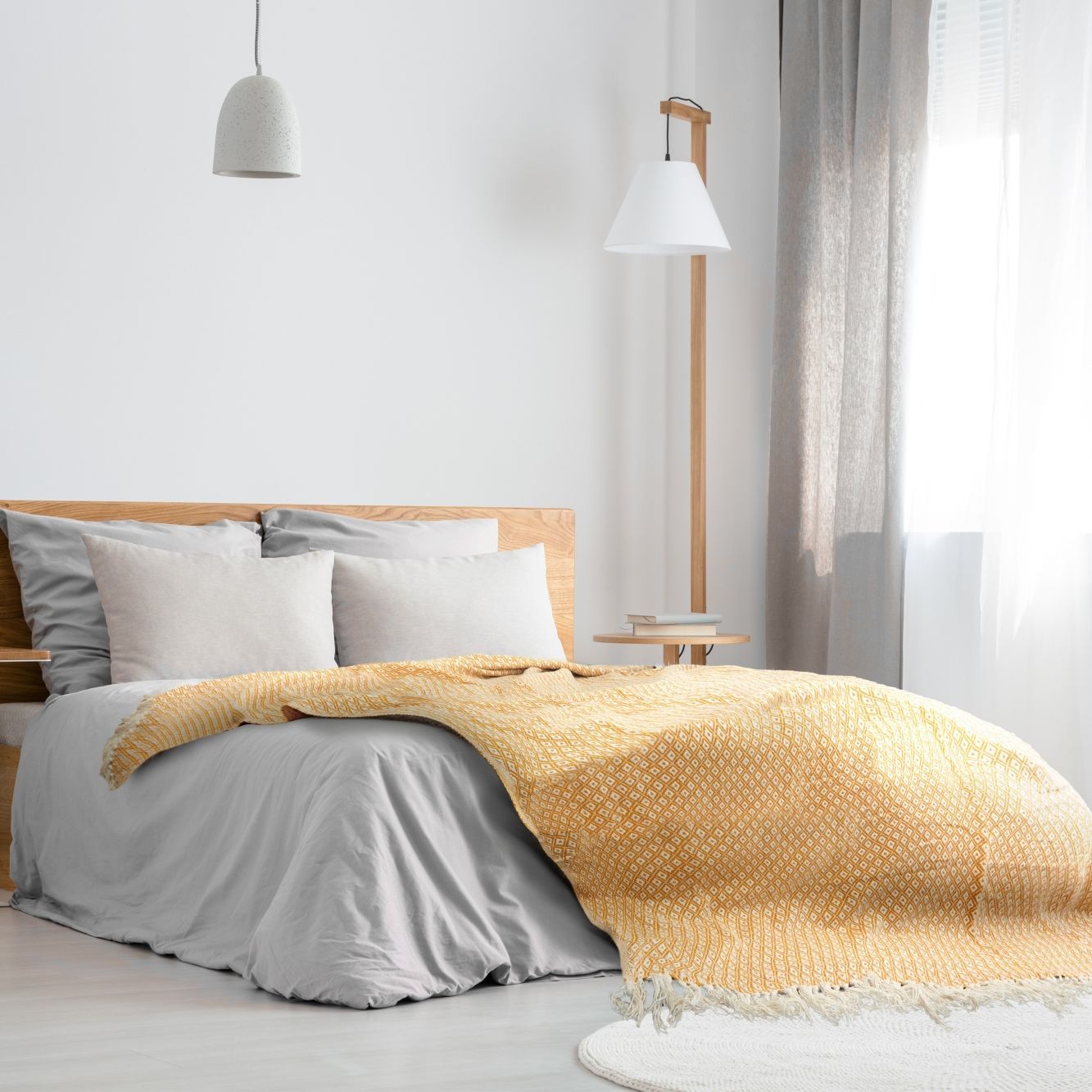 Casablanca Ochre Yellow 100% Cotton Throw