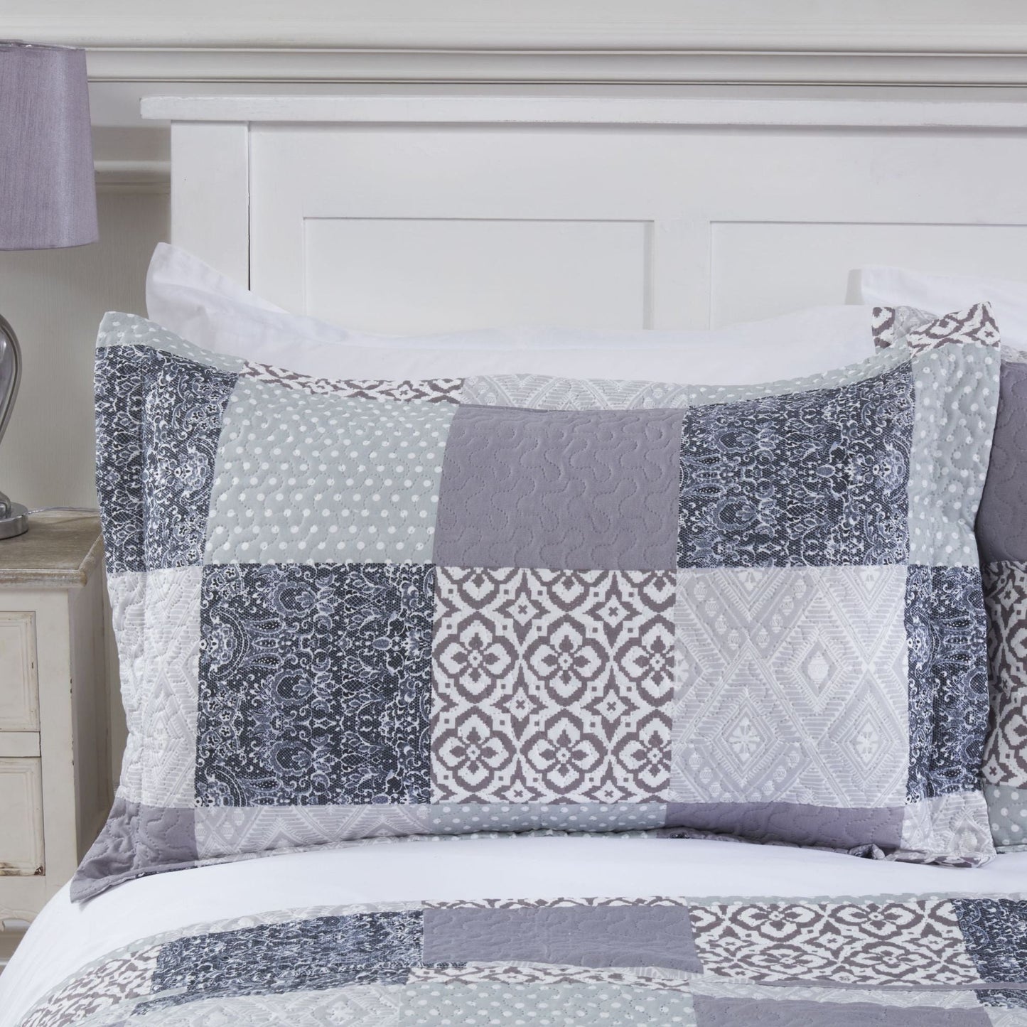 Chiltern Blue Patchwork Bedspread Set