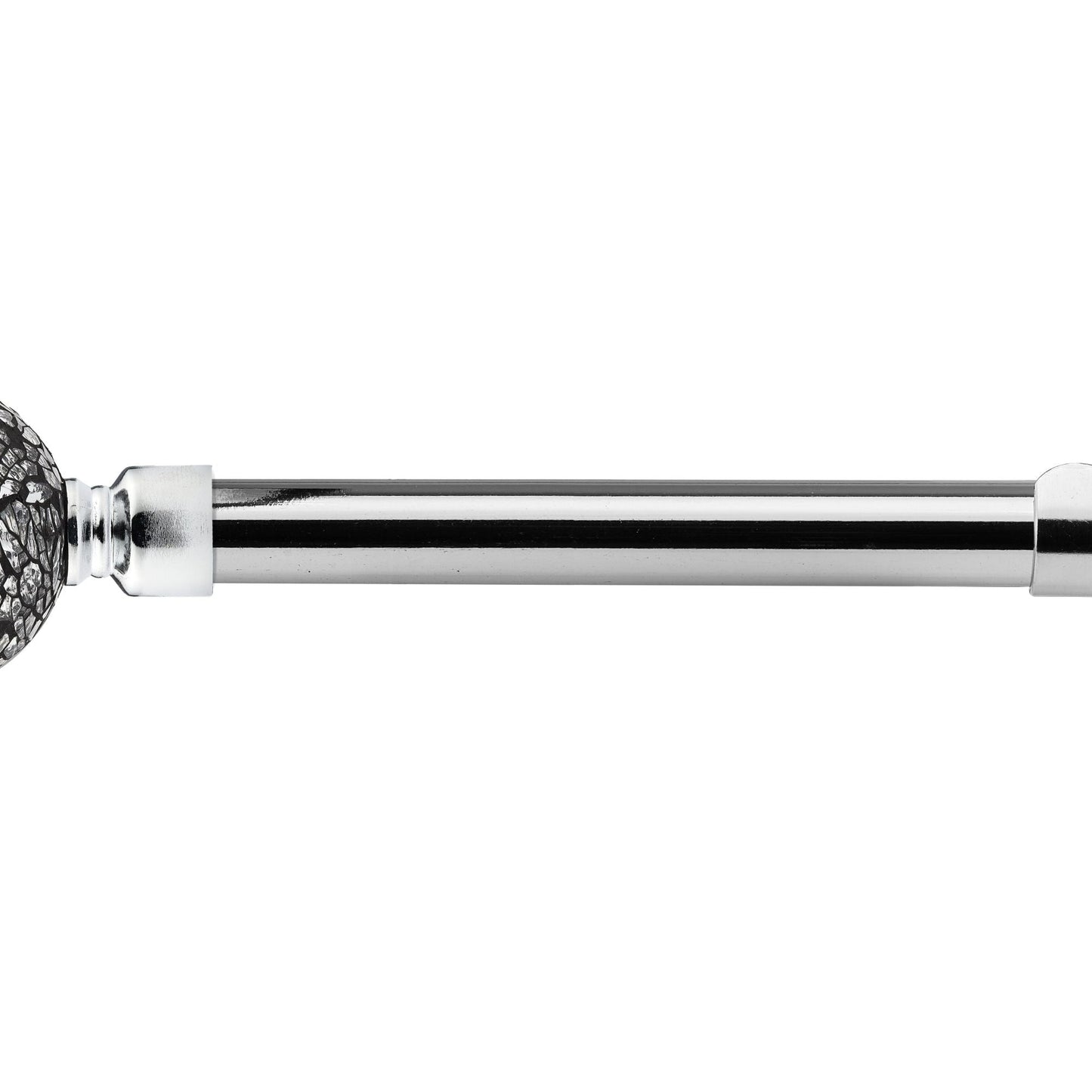 Chrome Cut Glass Extendable Curtain Pole