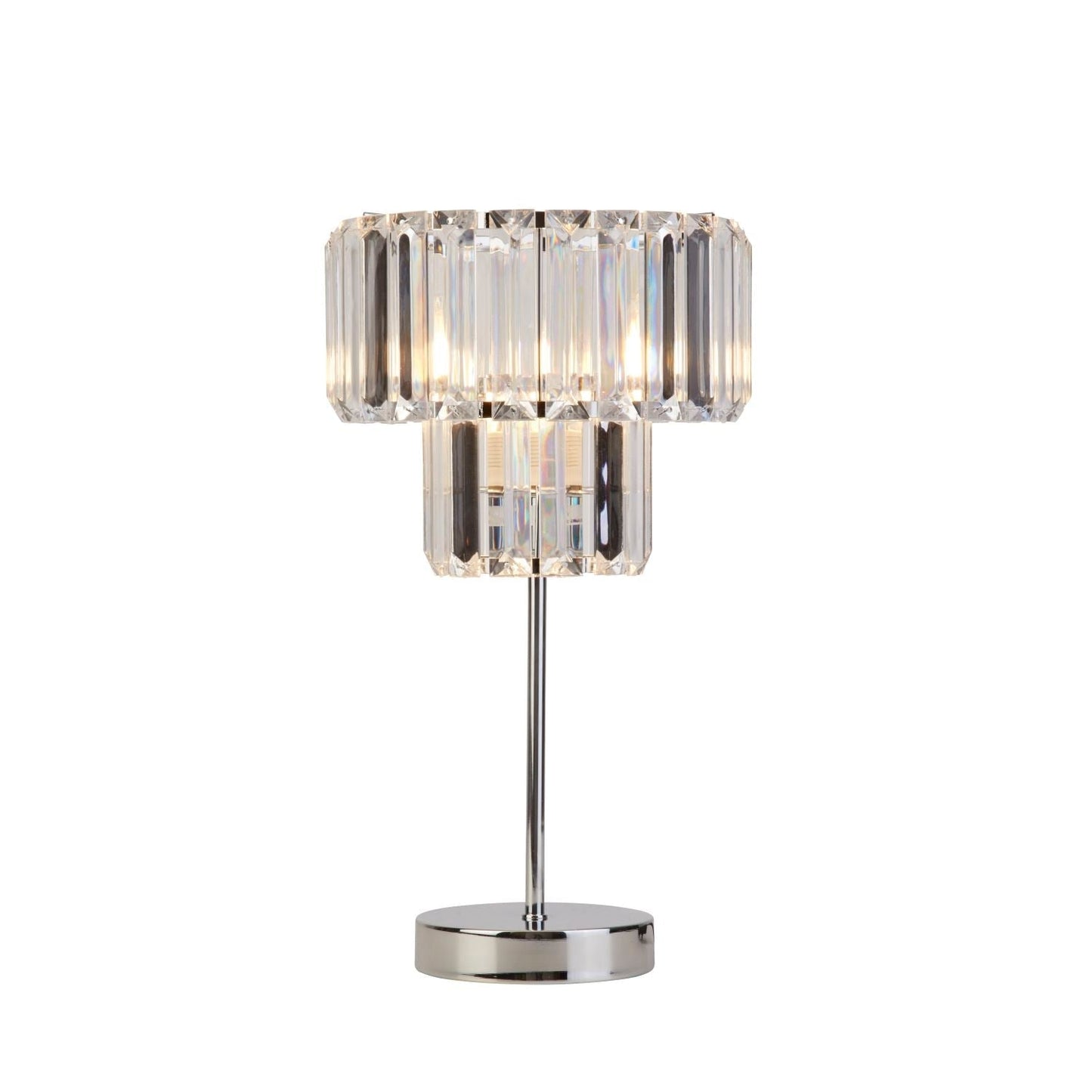 Chrome and Clear Acrylic Table Lamp