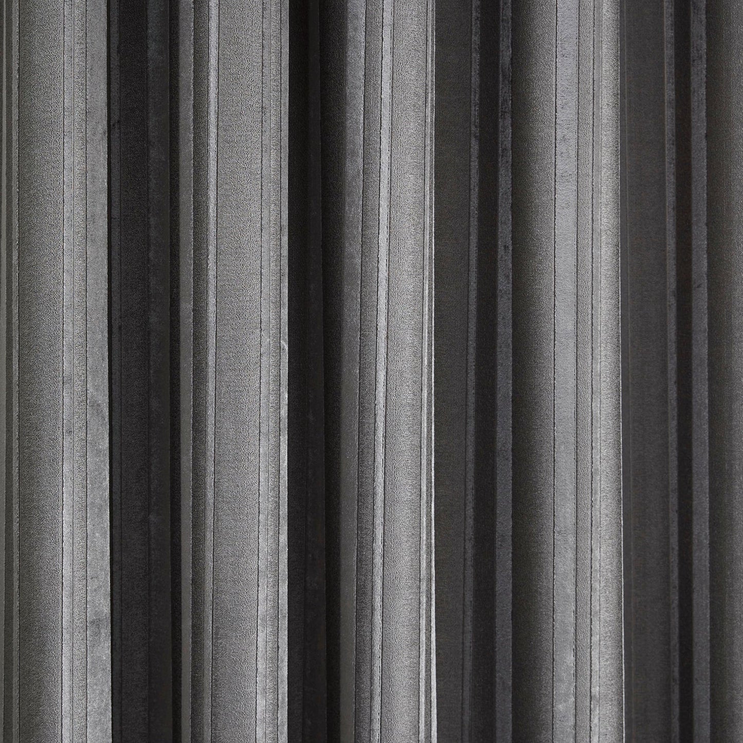 Conrad Slate Velvet Stripe Eyelet Curtains