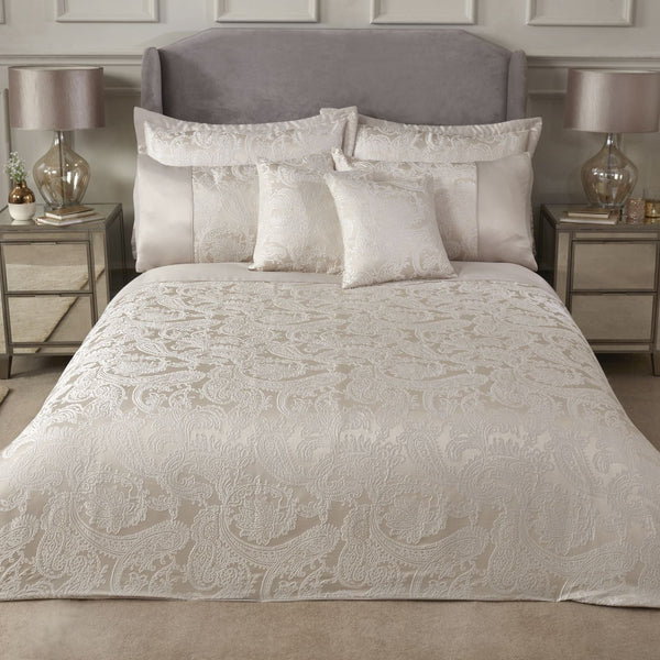 Duchess Cream Embellished Jacquard Duvet Set Julian Charles Home