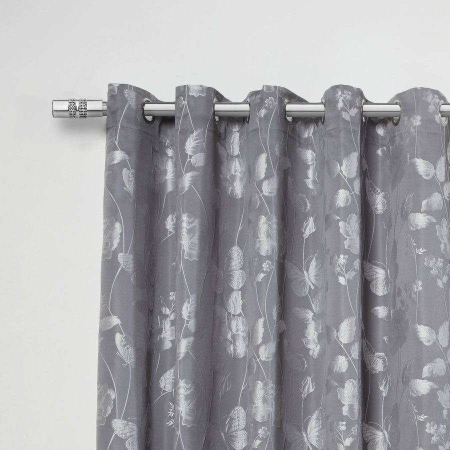 Chrome Diamante Extendable Curtain Pole