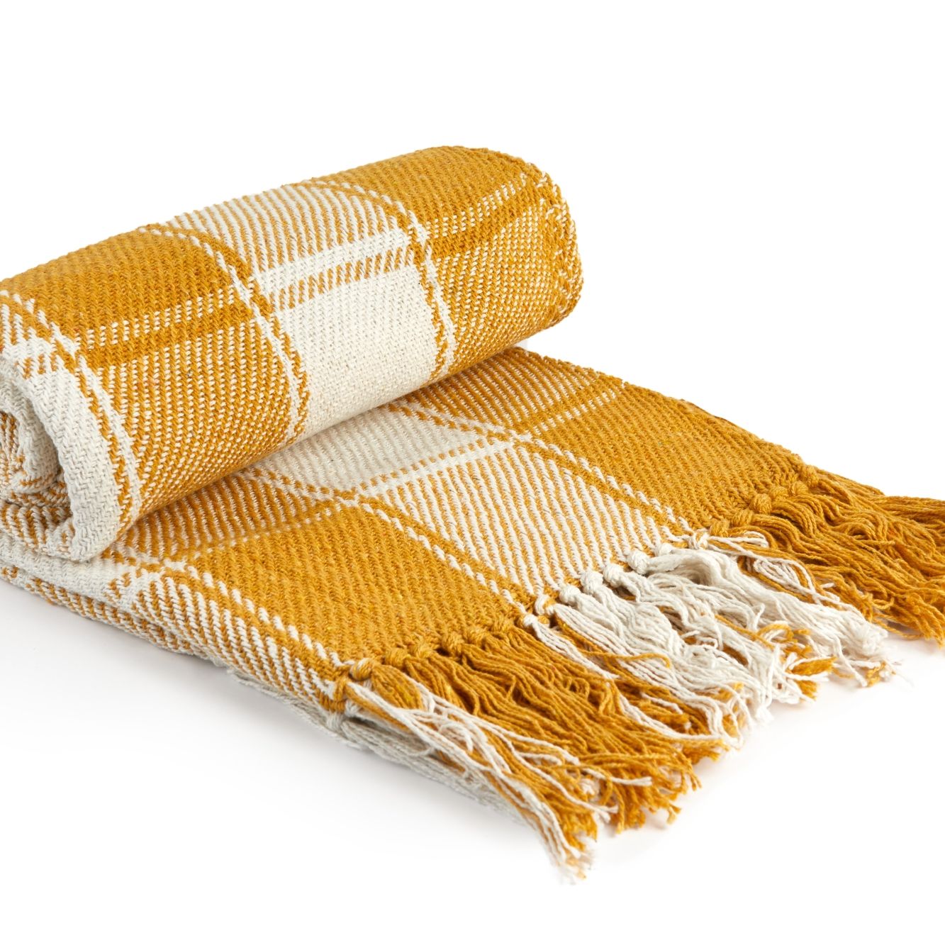 Ochre Frisco Recycled Cotton Throw