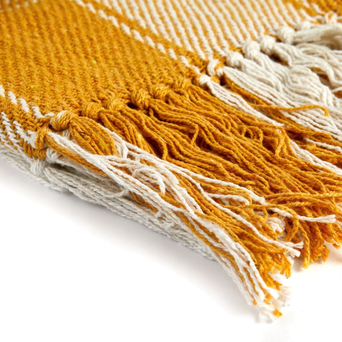 Ochre Frisco Recycled Cotton Throw
