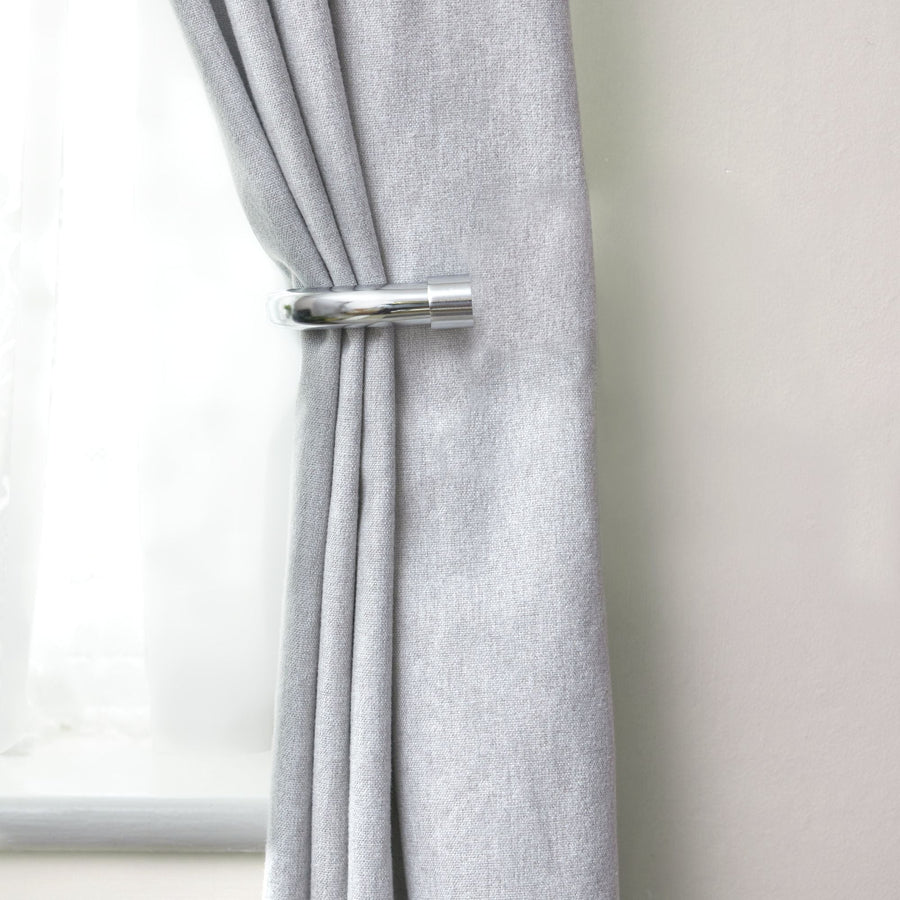 Chrome Full Stop Curtain Holdbacks (Pair)