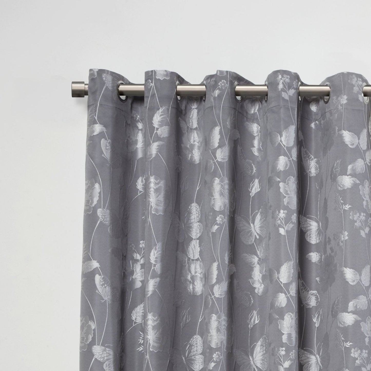 Black Silk Full Stop Extendable Curtain Pole