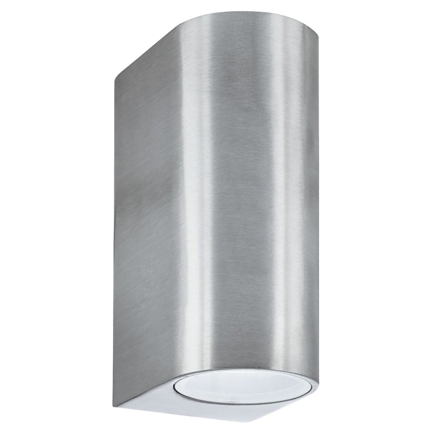 Silver Up Down Hardwired Outdoor Wall Light
