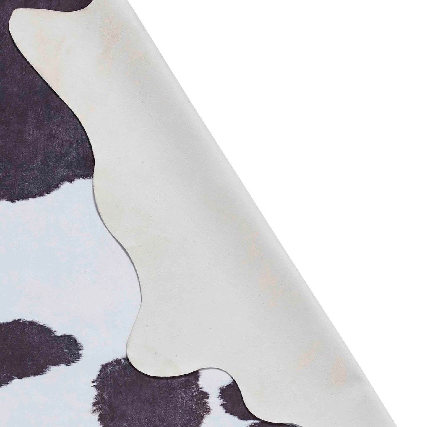 Faux Cow Print White/Black Rug