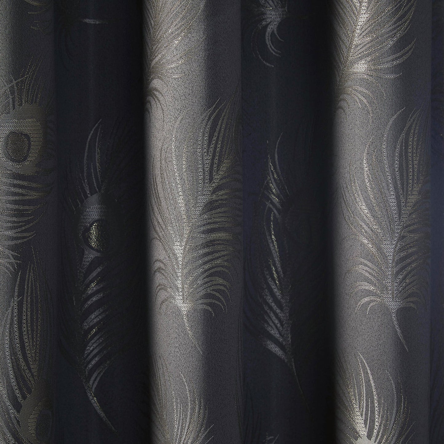 Feather Slate Grey Eyelet Curtains
