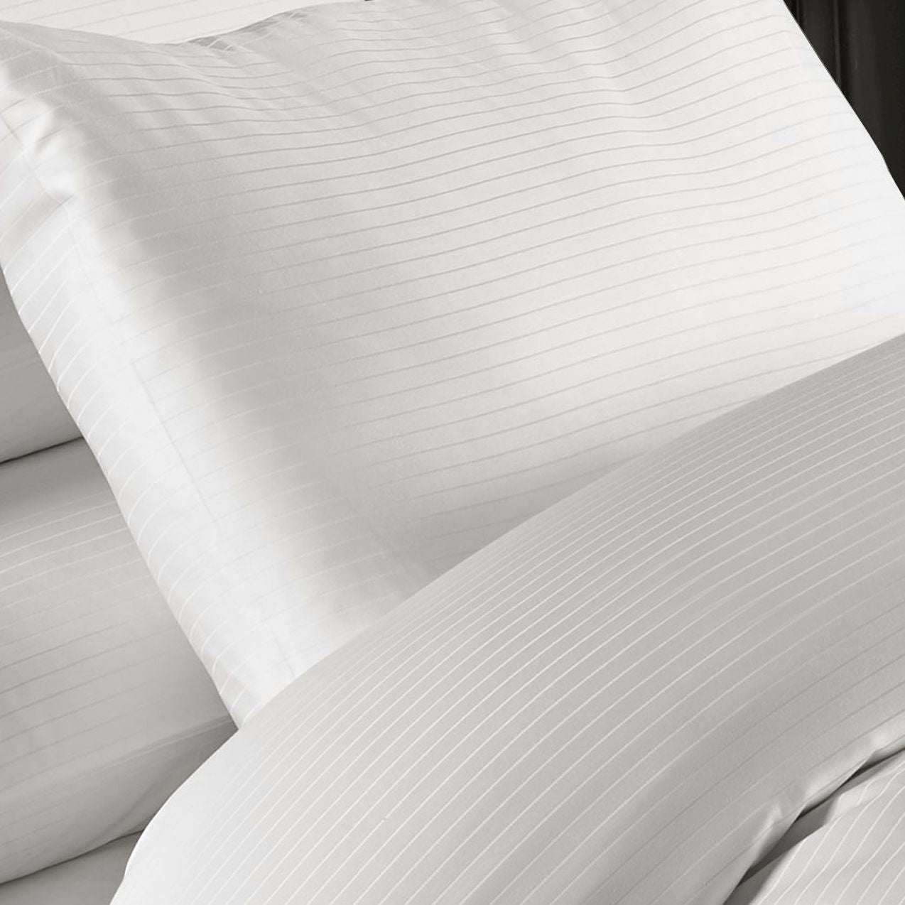 Grosvenor White 1000 Thread Count Pin Stripe Pillowcase (Pair)