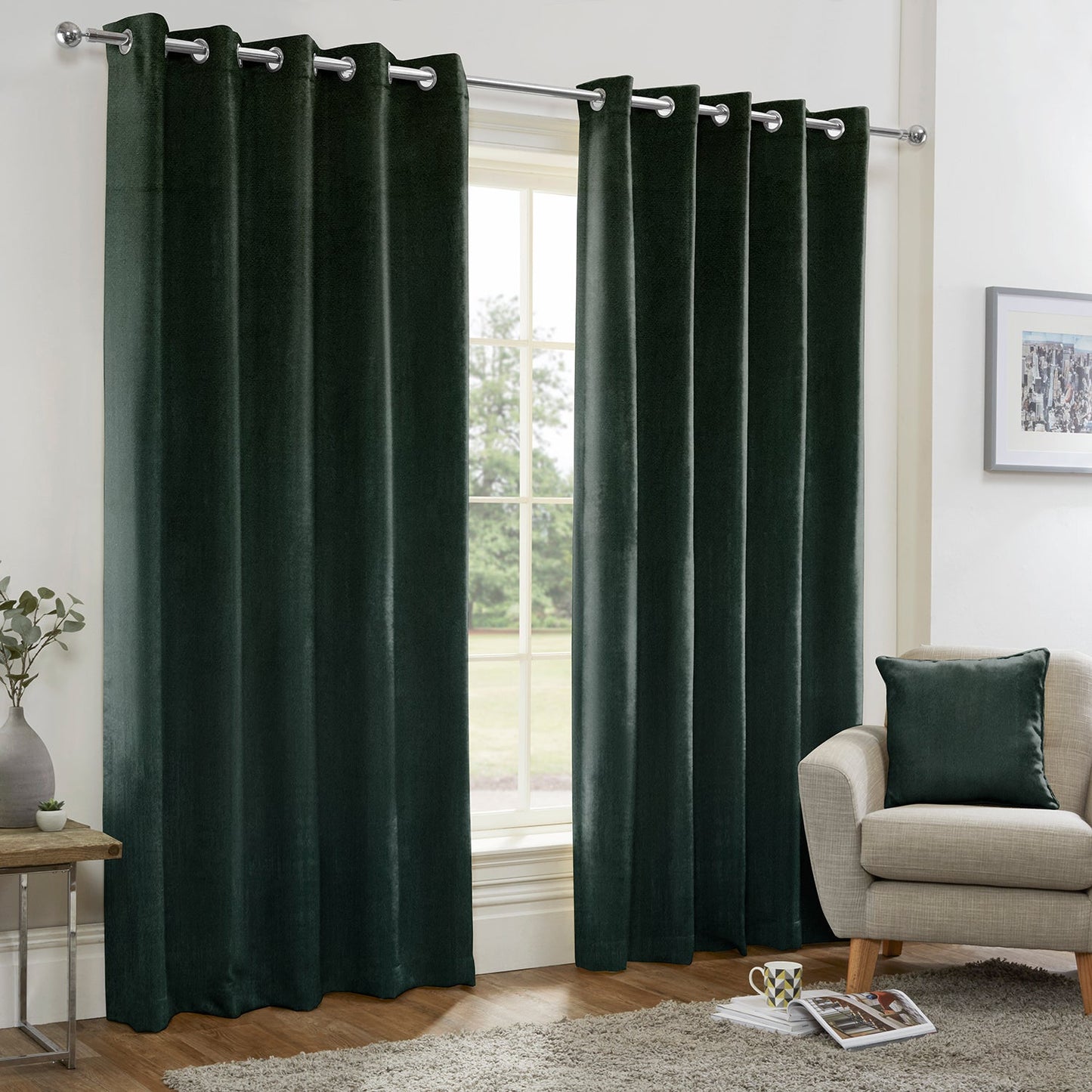 Heritage Bottle Green Made to Measure Curtains