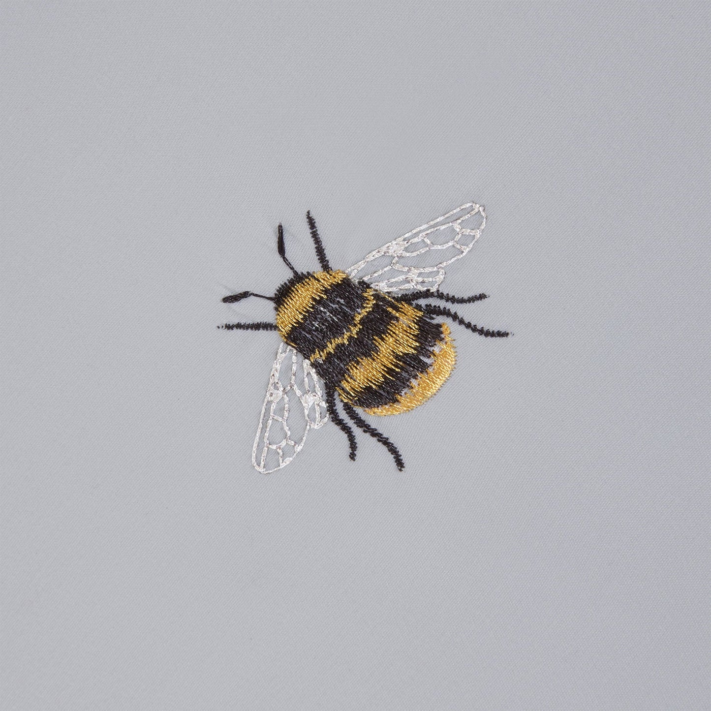 Bumblebee Grey Supersoft Embroidered Duvet Set