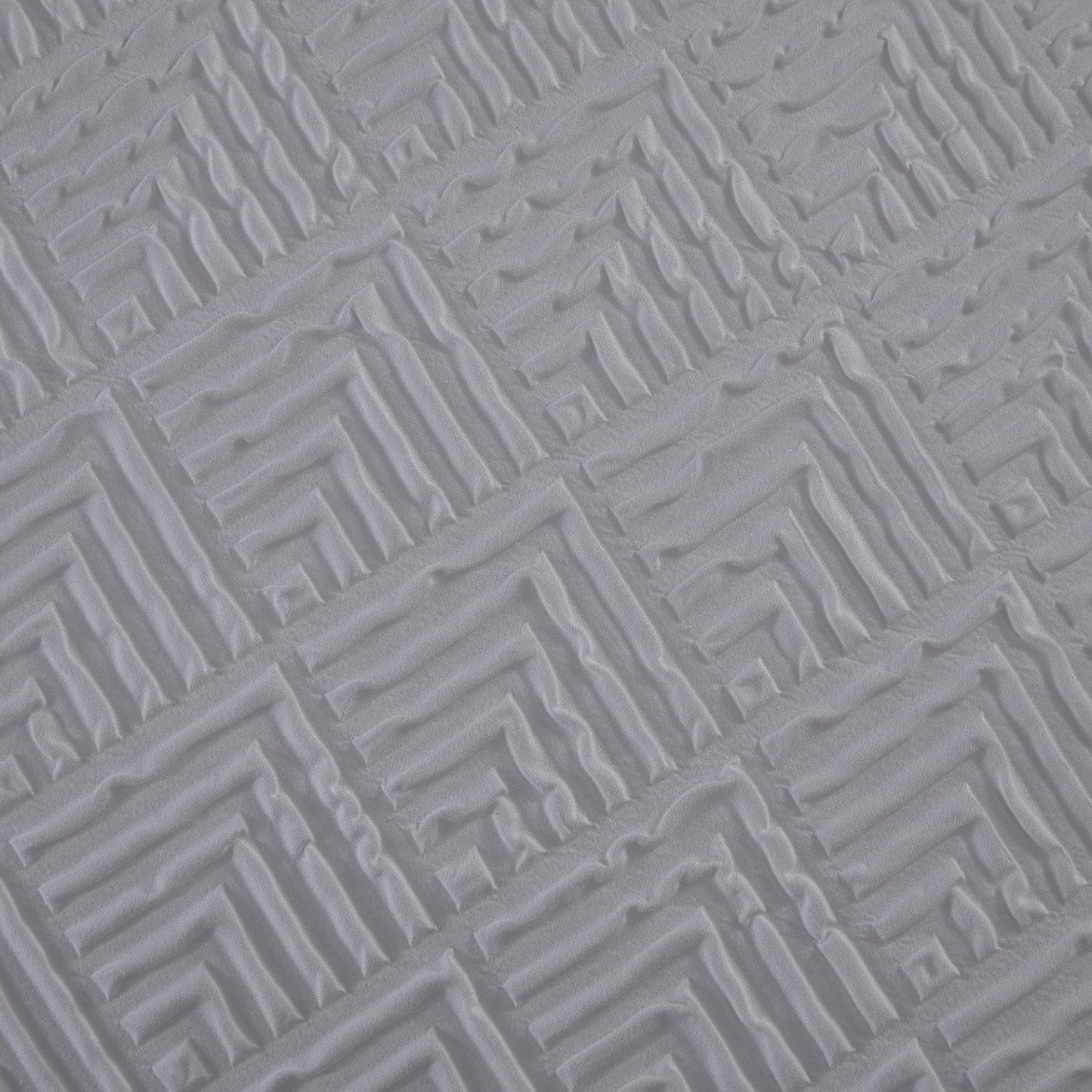 Moda Grey Geometric Embossed Duvet Set