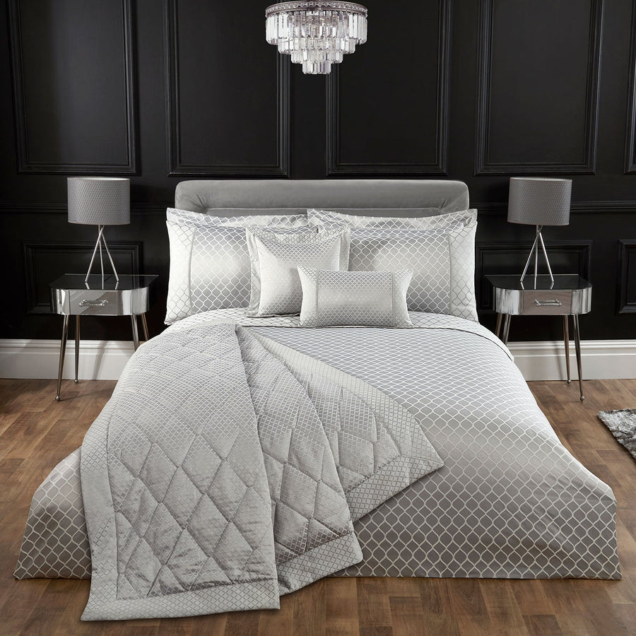 Othello Silver Luxury Cotton Rich Jacquard Duvet Cover
