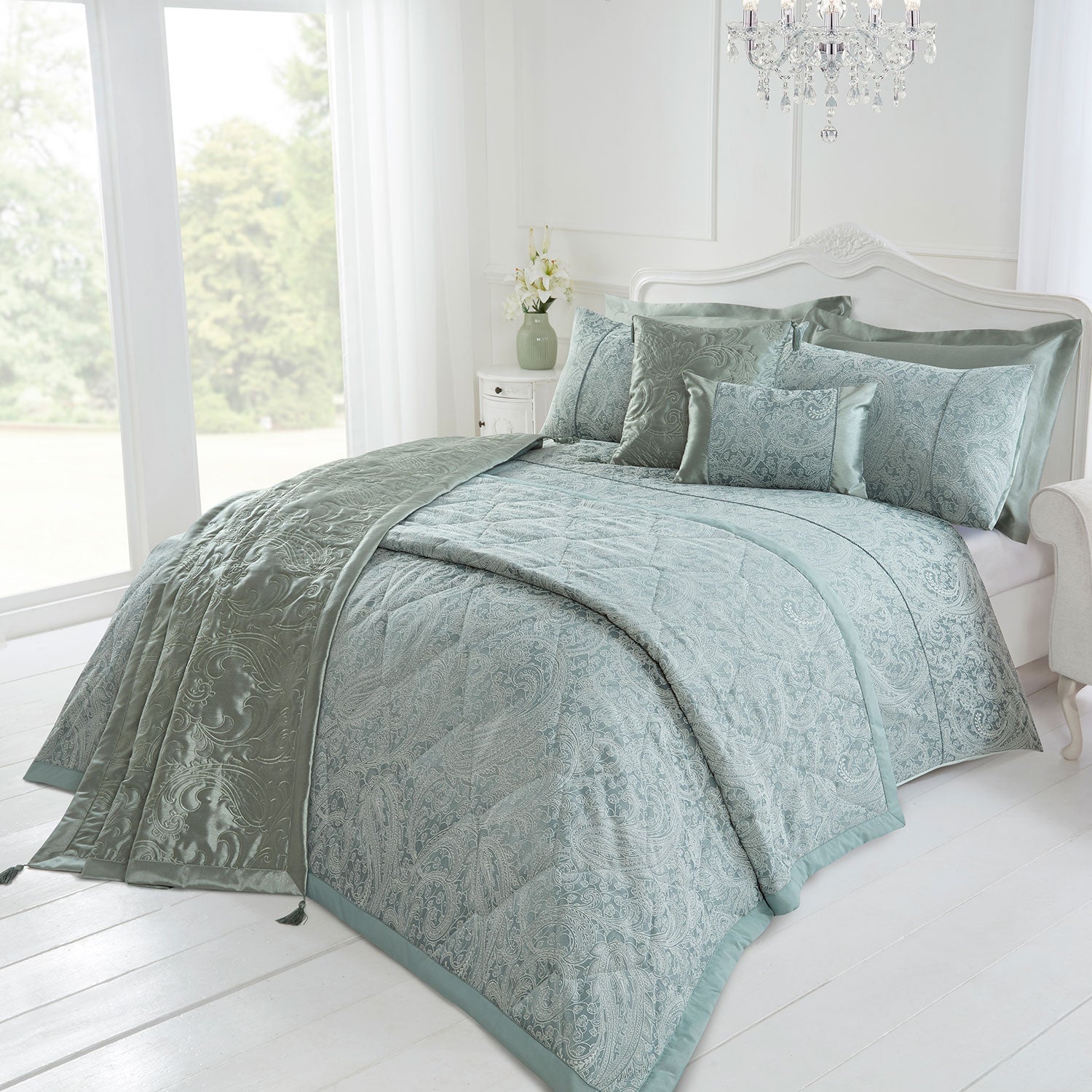 Faux silk bed set shops