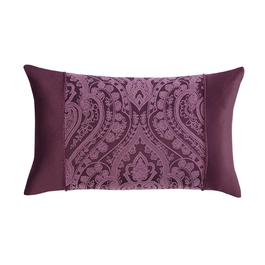 Regency Plum Rope Detail Jacquard Boudoir Cushion (50cm x 30cm)