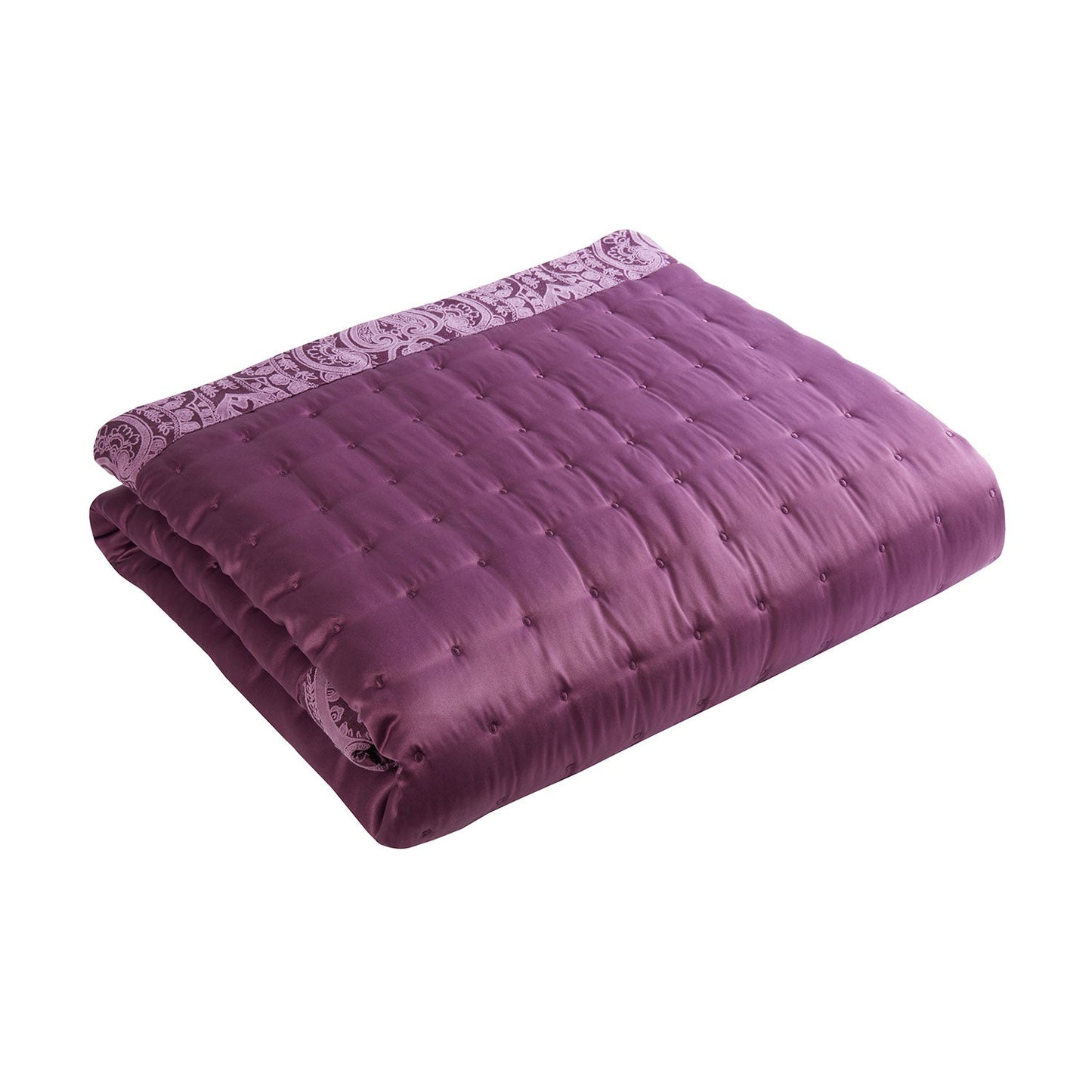 Regency Plum Quilted Pintuck Throw (240cm x 160cm)