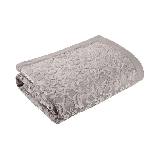 Sorento Silver Luxury Quilted Throw (240cm x 160cm)