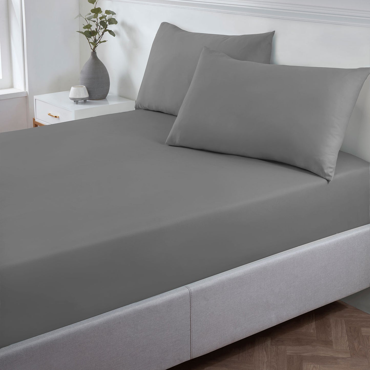 Charcoal Grey Super Soft Easycare Standard (25cm) Fitted Sheet