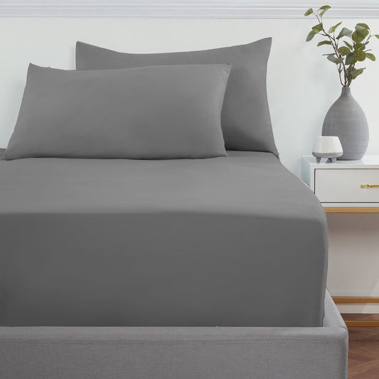 Charcoal Grey Super Soft Easycare Extra Deep (40cm) Fitted Sheet
