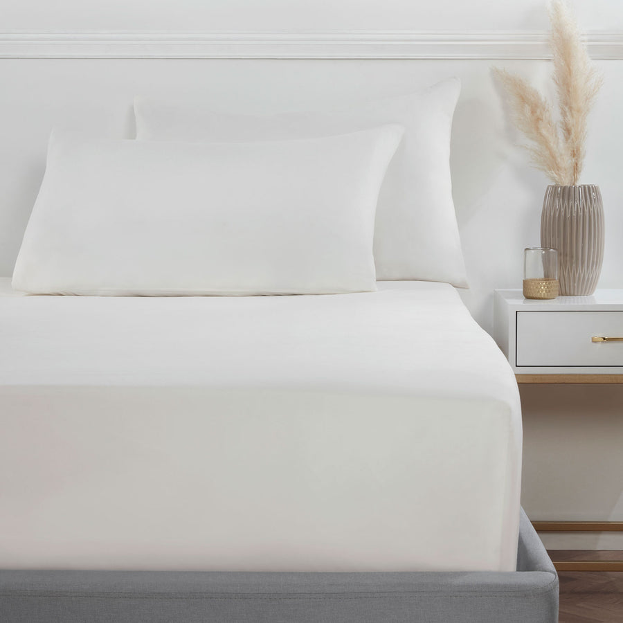 Ivory Super Soft Easycare Extra Deep (40cm) Fitted Sheet