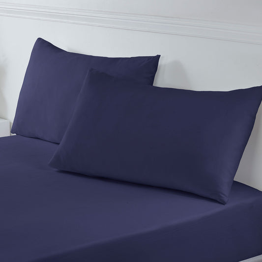 Navy Blue Super Soft Easycare Housewife Pillowcases (Pair)