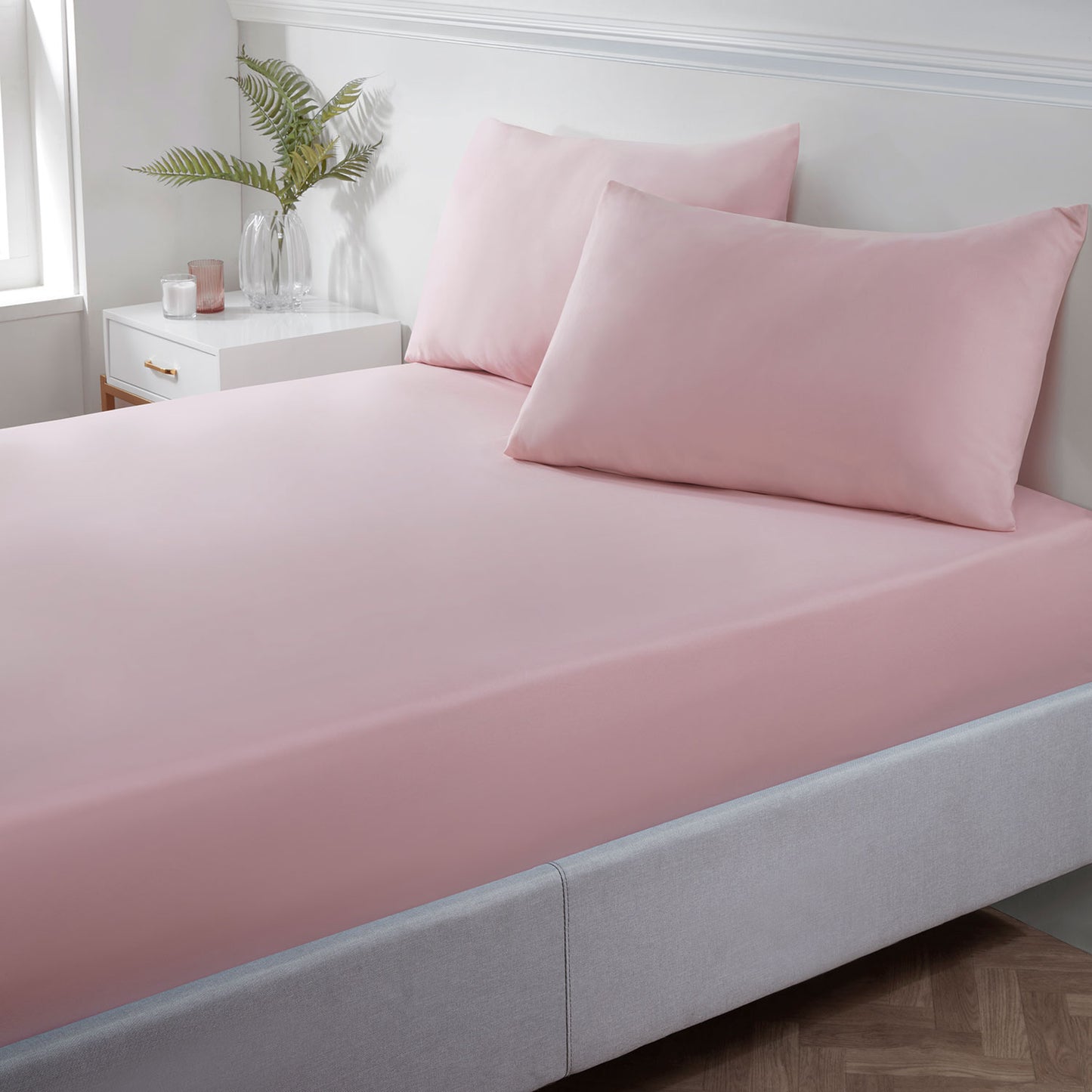 Blush Pink Super Soft Easycare Standard (25cm) Fitted Sheet