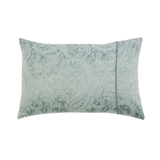 Paisley Soft Green Jacquard Housewife Pillowcases (Pair)