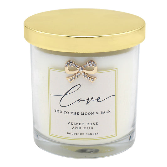 Boutique Love You To The Moon And Back Velvet Rose And Oud Candle