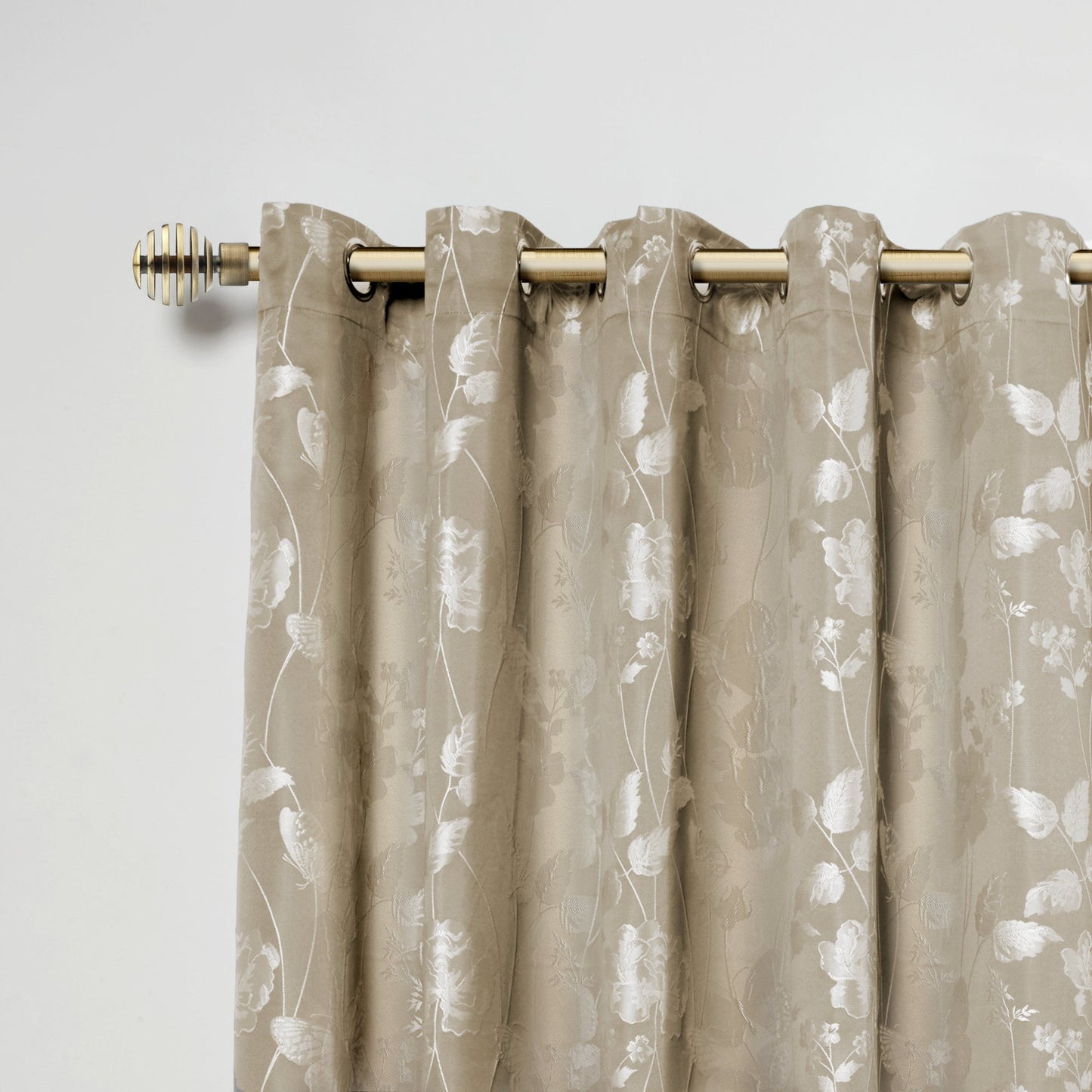 Antique Brass Metal Sliced Extendable Curtain Pole