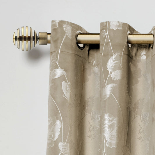 Antique Brass Metal Sliced Extendable Curtain Pole