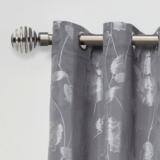 Black Silk Metal Sliced Extendable Curtain Pole