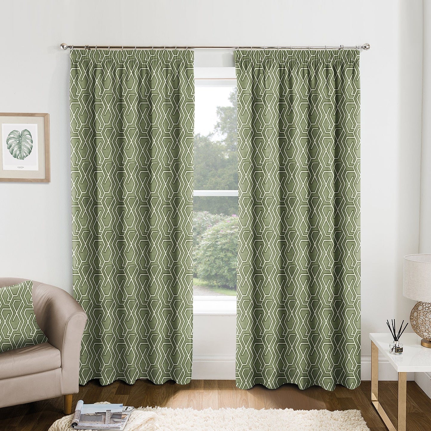 Manhattan Moss Made to Measure Curtains