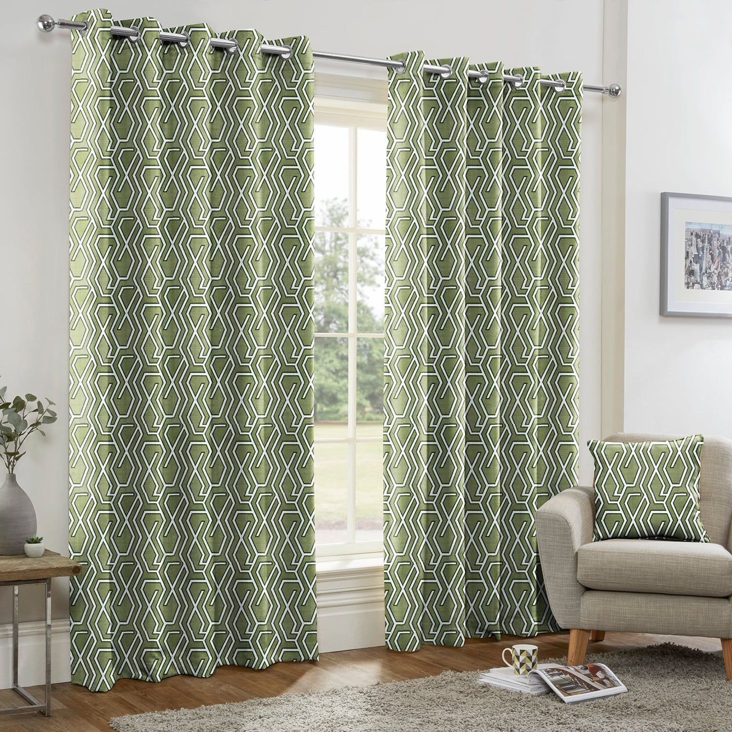 Manhattan Moss Made to Measure Curtains