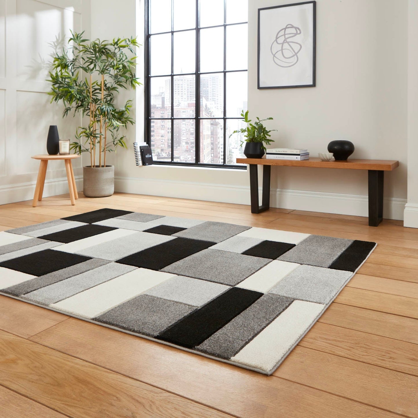 Matrix MT61 Grey/Black Rug