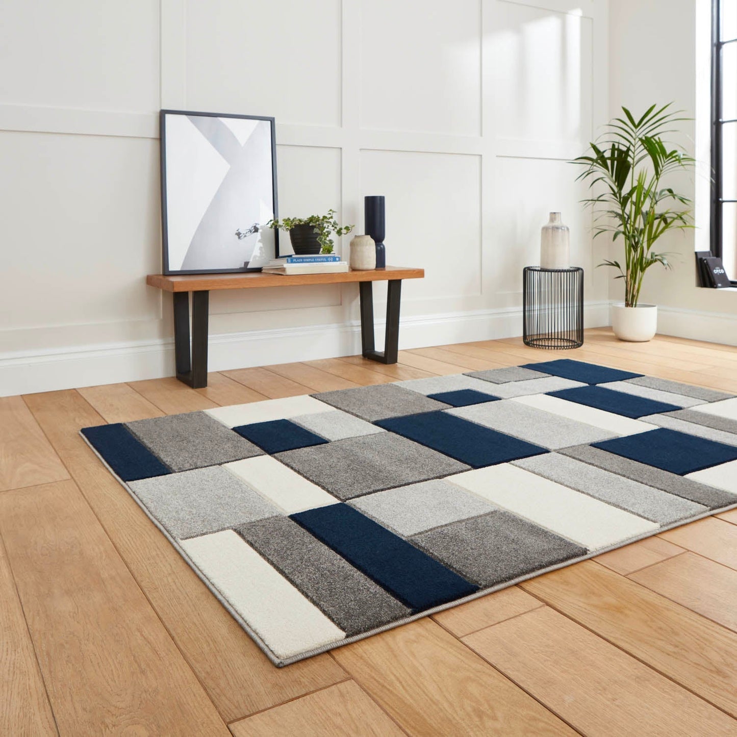 Matrix MT61 Grey/Navy Rug