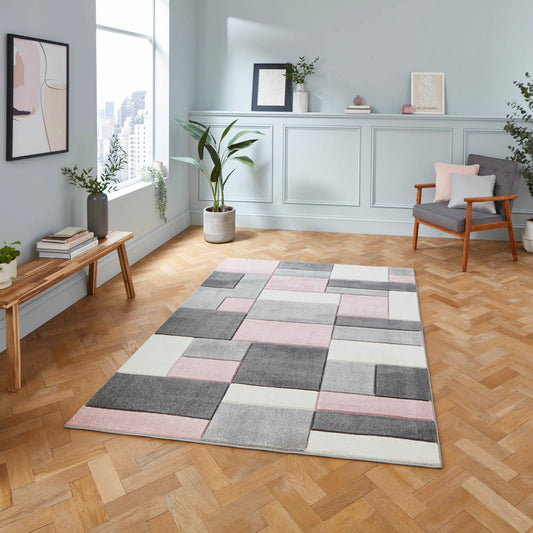 Matrix MT61 Grey/Rose Rug