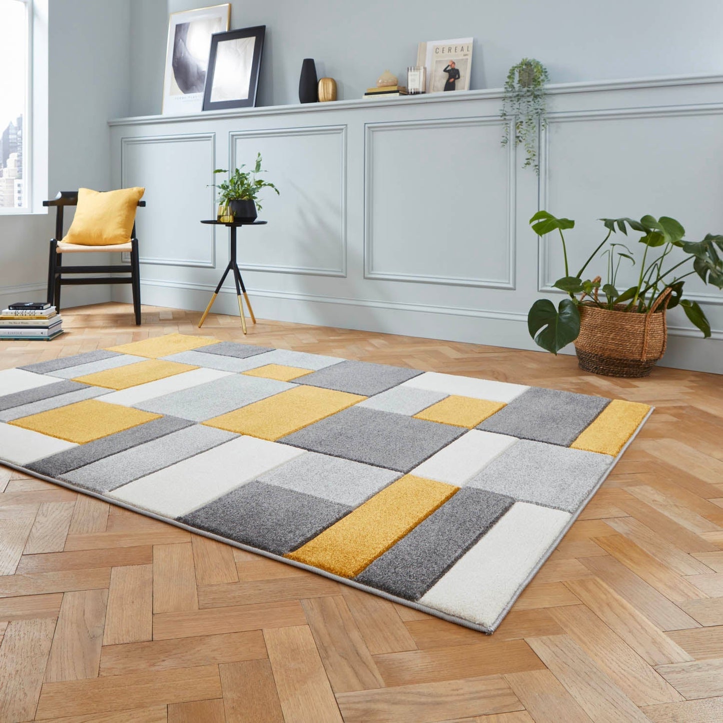 Matrix MT61 Grey/Yellow Rug