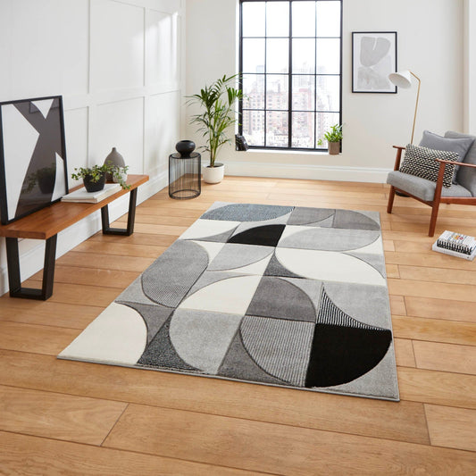 Matrix MT63 Grey/Black Rug