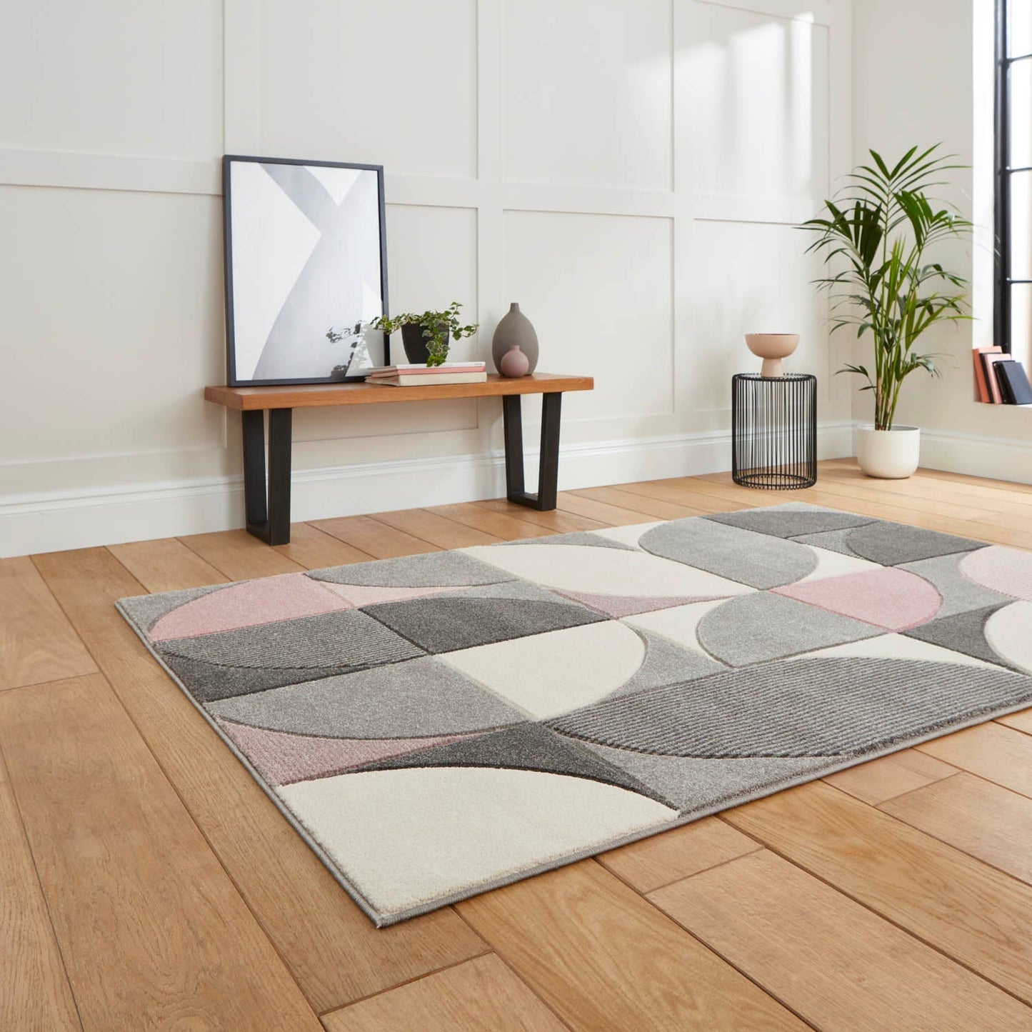 Matrix MT63 Grey/Rose Rug