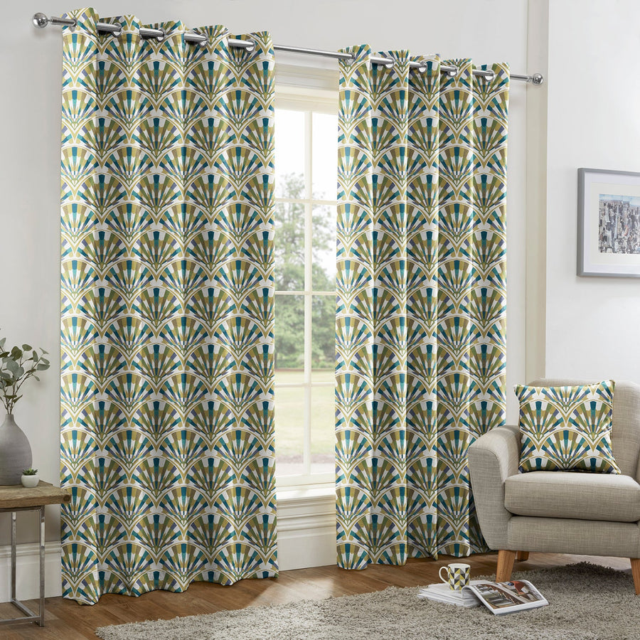 Monza Green Made to Measure Curtains