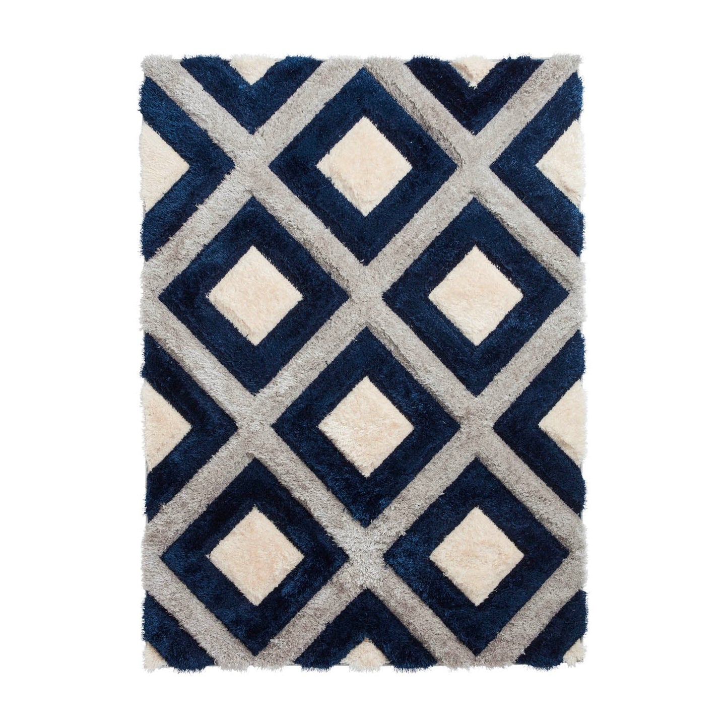 Olympia GR224 Grey/Navy Geometric Rug