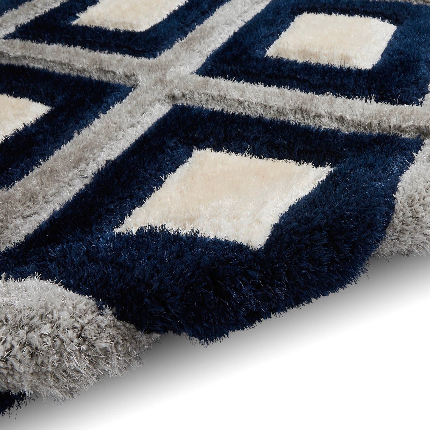 Olympia GR224 Grey/Navy Geometric Rug